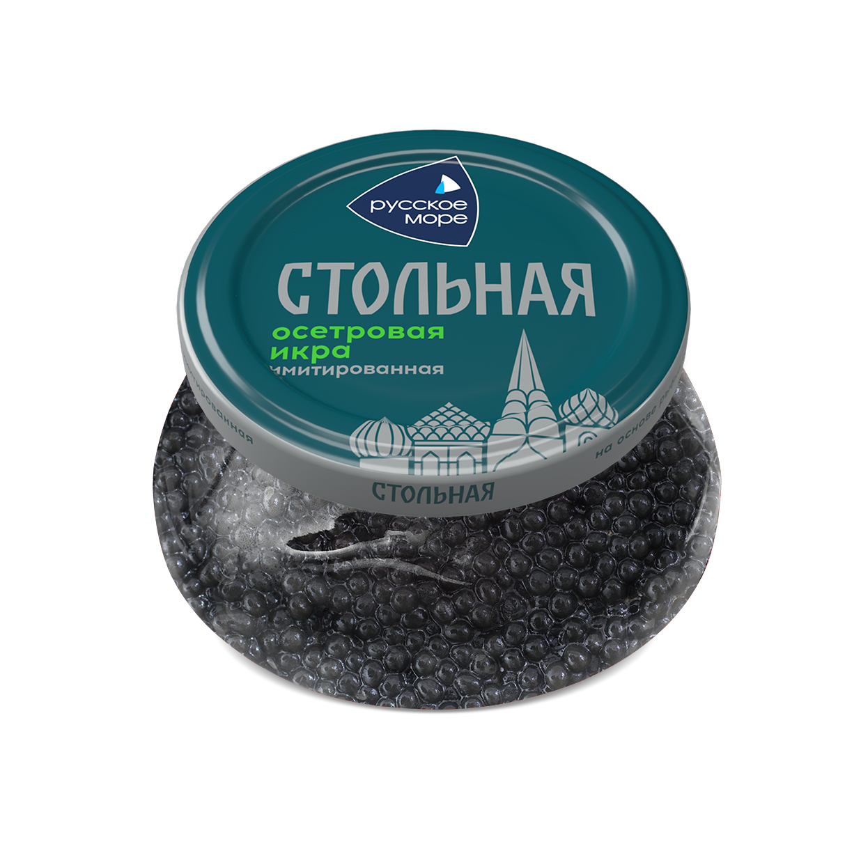 ИКРА ОСЕТРОВАЯ РУССКОЕ МОРЕ СТОЛЬНАЯ ИМИТАЦИЯ 230Г СТ/Б