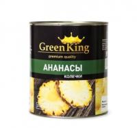АНАНАСЫ В ЛЕГКОМ СИРОПЕ ГРИН КИНГ КОЛЕЧКИ 3100 МЛ (СУХОЙ ВЕС 1790 Г)Ж/Б