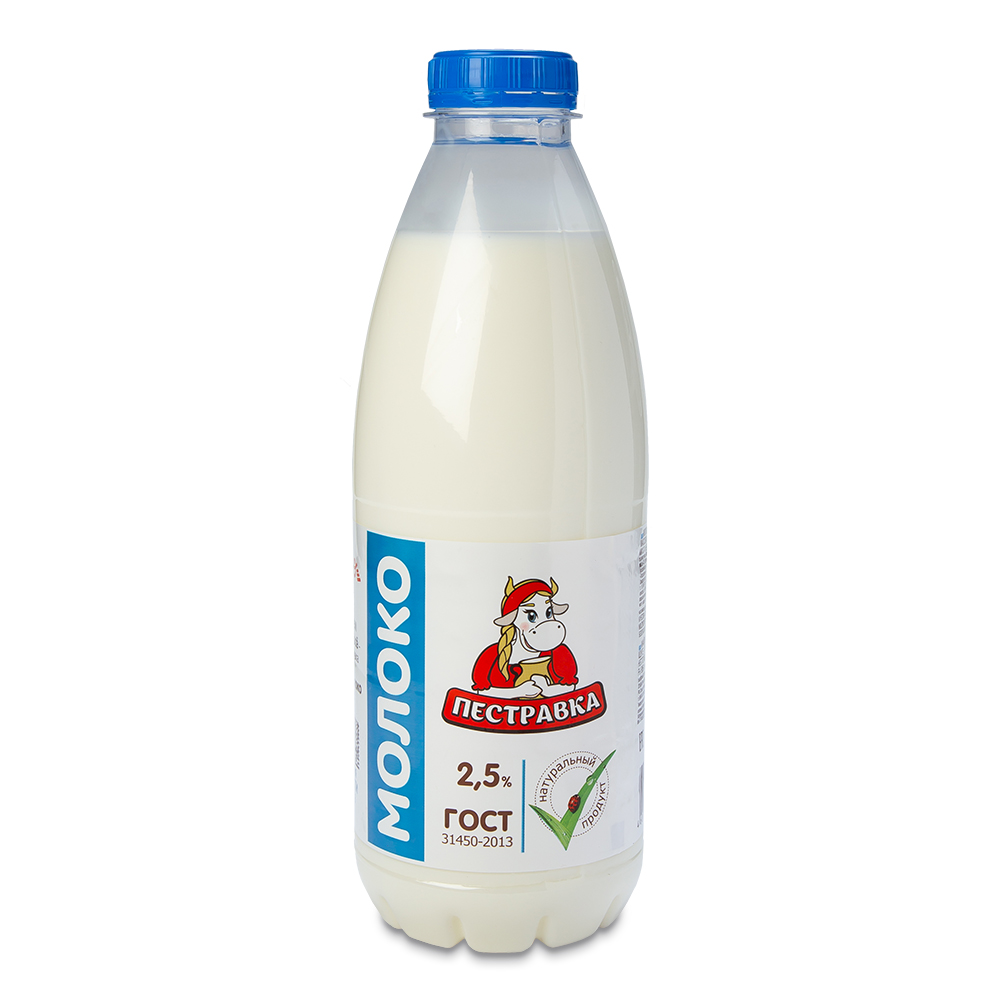 БЗМЖ МОЛОКО ПЕСТРАВКА 2,5% 0,956Л ПЭТ