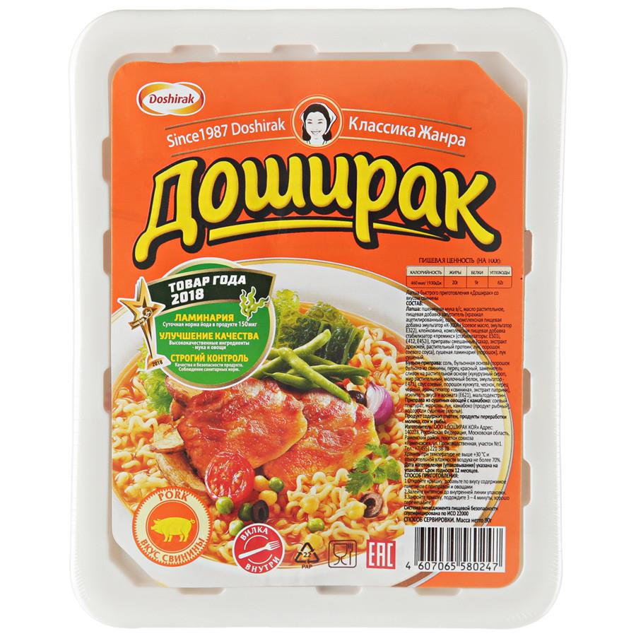 ЛАПША ДОШИРАК ВКУС СВИНИНЫ 90ГР ЛОТОК
