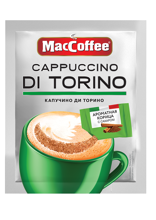 КОФЕ МАККОФЕ КАПУЧИНО ДИ ТОРИНО С КОРИЦЕЙ 3В1 25,5ГР