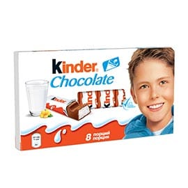 ШОКОЛАД КИНДЕР С МОЛОЧНОЙ НАЧИНКОЙ 100ГР