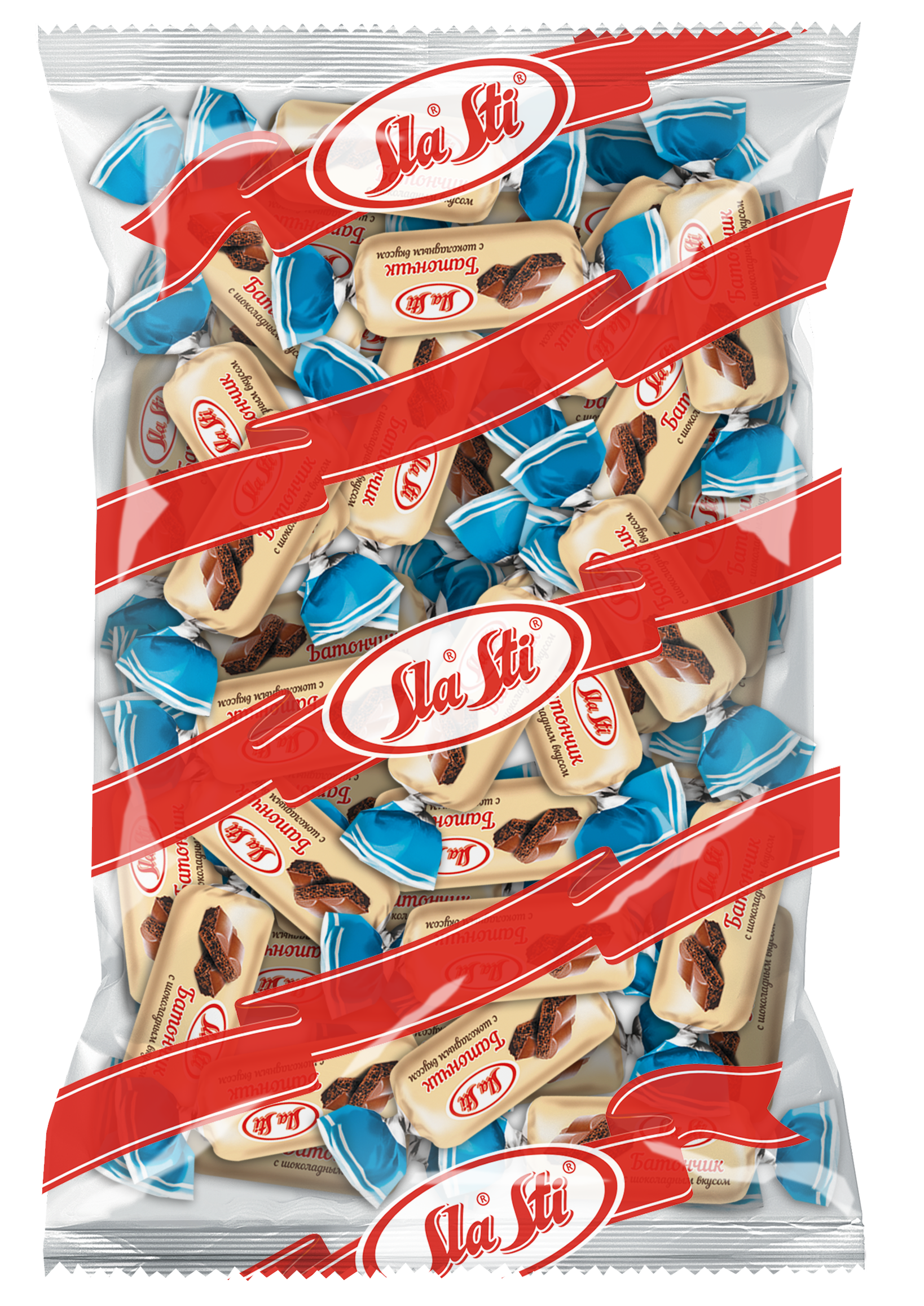 КОНФЕТЫ СЛАСТИ БАТОНЧИКИ НЕГЛАЗИРОВАННЫЕ С ШОКОЛАДНЫМ ВКУСОМ, ФАС. 0,5КГ