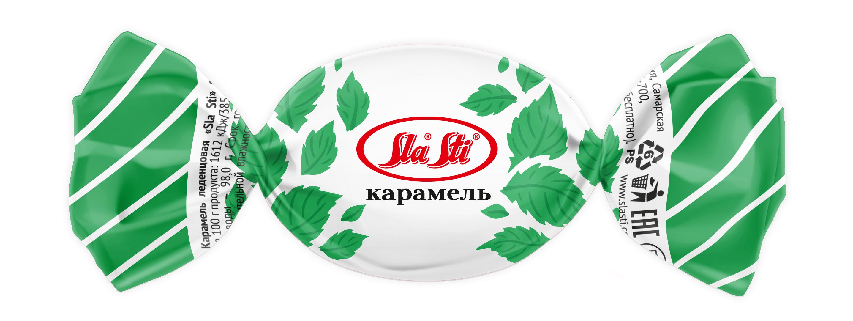 КАРАМЕЛЬ СЛАСТИ СО ВКУСОМ МЯТЫ 200ГР