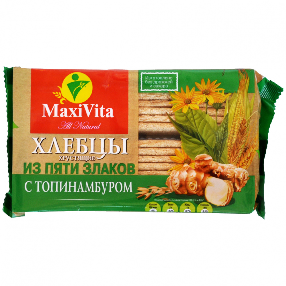 ХЛЕБЦЫ ХРУСТЯЩИЕ МАКСИВИТА С ТОПИНАМБУРОМ 150ГР