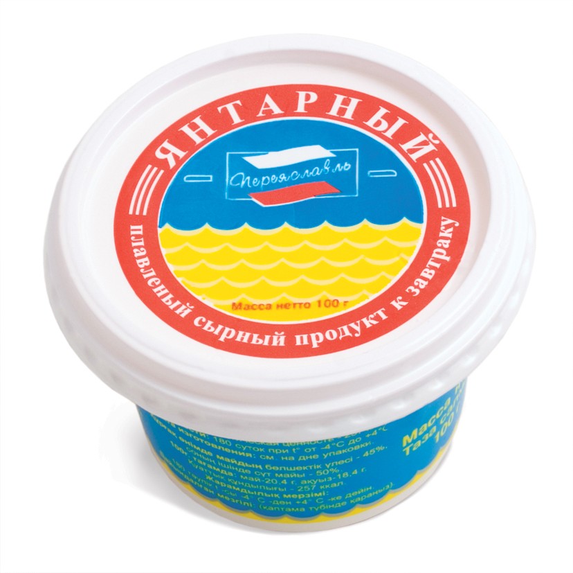 ЗМЖ СЫР РЯЗАНЬ ПЛАВЛЕНЫЙ 100ГР СТАКАН ЯНТАРНЫЙ