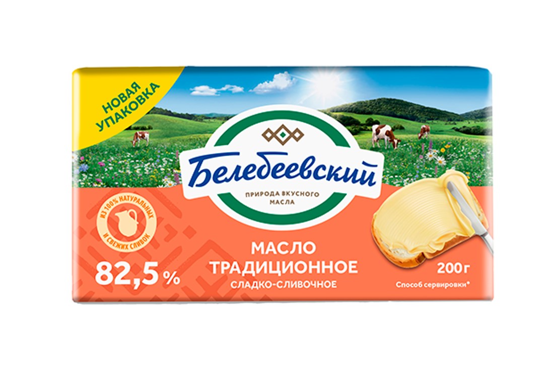 БЗМЖ МАСЛО БЕЛЕБЕЕВСКОЕ ТРАДИЦИОННОЕ СЛИВ 82,5% 170ГР