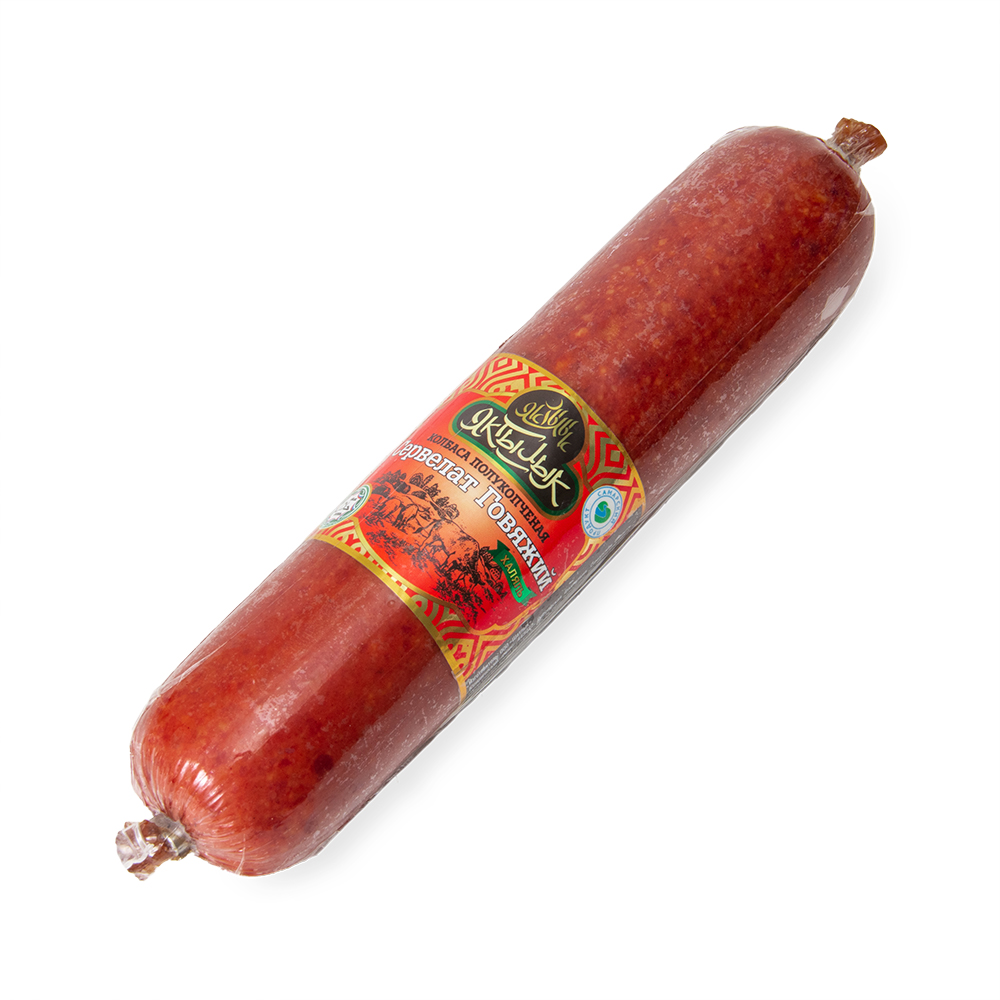 КОЛБАСА П/К СЕРВЕЛАТ ГОВЯЖИЙ ХАЛЯЛЬ В/У 400ГР