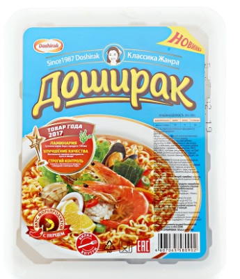 ЛАПША ДОШИРАК ВКУС МОРЕПРОДУКТЫ 90ГР