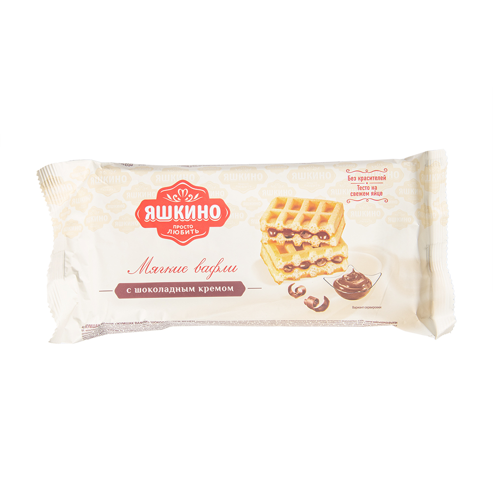 ВАФЛИ МЯГКИЕ С ШОК КРЕМОМ 120ГР