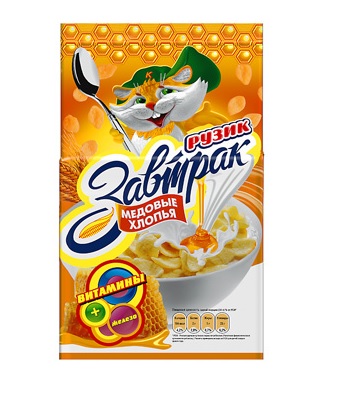 ХЛОПЬЯ МЕДОВЫЕ РУЗИК С ВИТАМИНАМИ И ЖЕЛЕЗОМ 250ГР