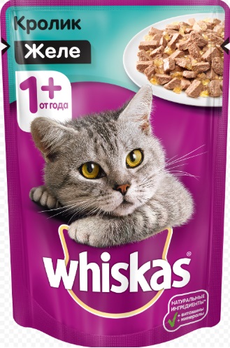 КОРМ ВИСКАС ЖЕЛЕ КРОЛИК ПАУЧ 75ГР