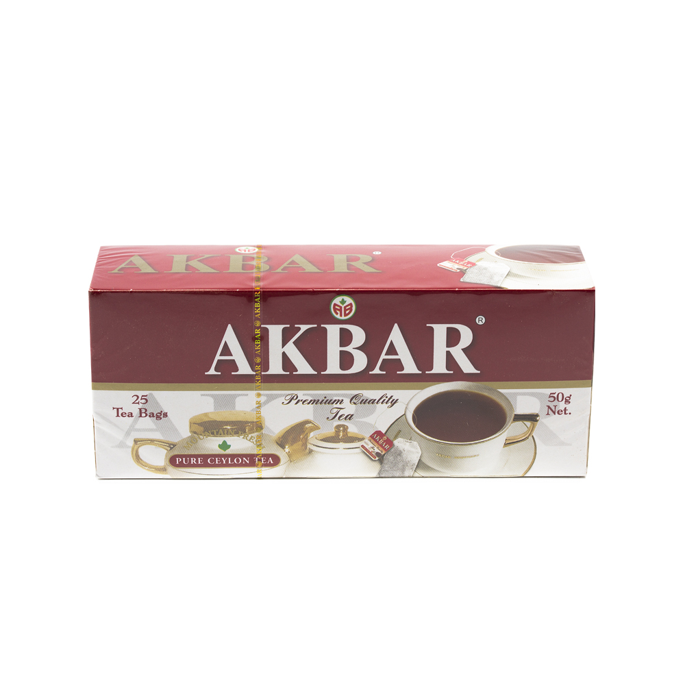 ЧАЙ АКБАР ЧЕРНЫЙ ЦЕЙЛОН  25П КРАСНО БЕЛАЯ СЕРИЯ