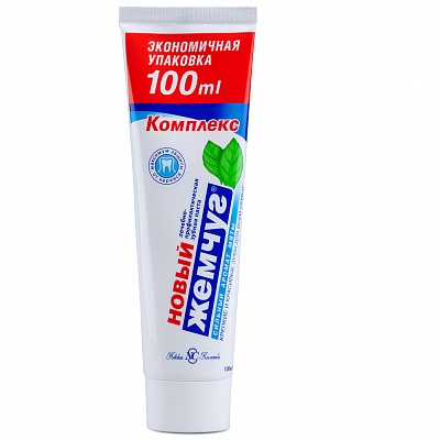 ПАСТА ЗУБ НОВЫЙ ЖЕМЧУГ СИЛЬНАЯ МЯТА 100МЛ