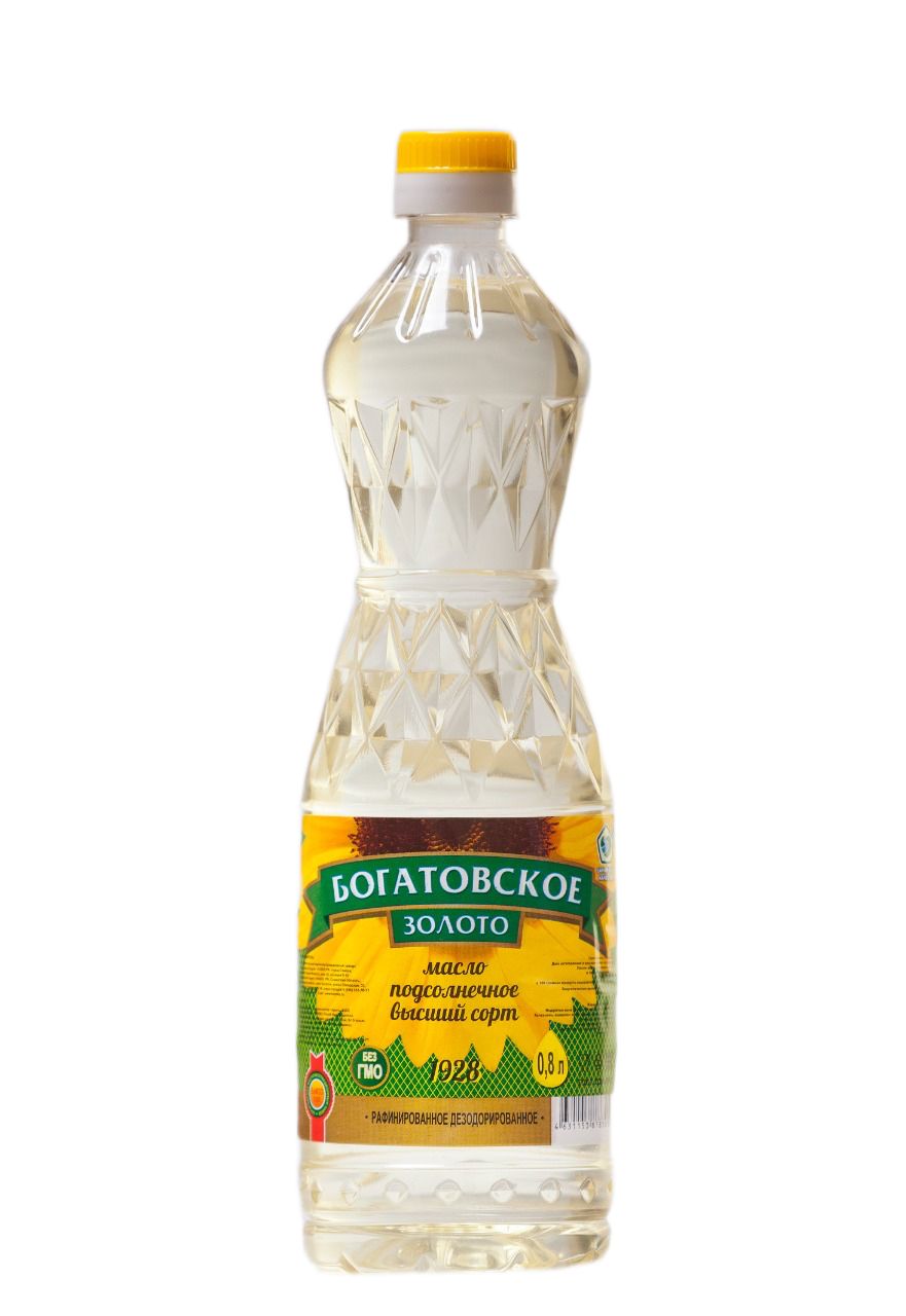 МАСЛО ПОДСОЛНЕЧНОЕ БОГАТОВСКОЕ ЗОЛОТО Д/Р 0,8Л