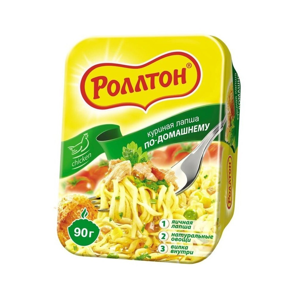 ЛАПША РОЛЛТОН КУРИЦА ПО-ДОМАШНЕМУ 90ГР