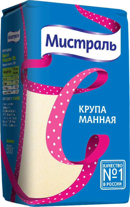 КРУПА МАННАЯ МИСТРАЛЬ 800ГР