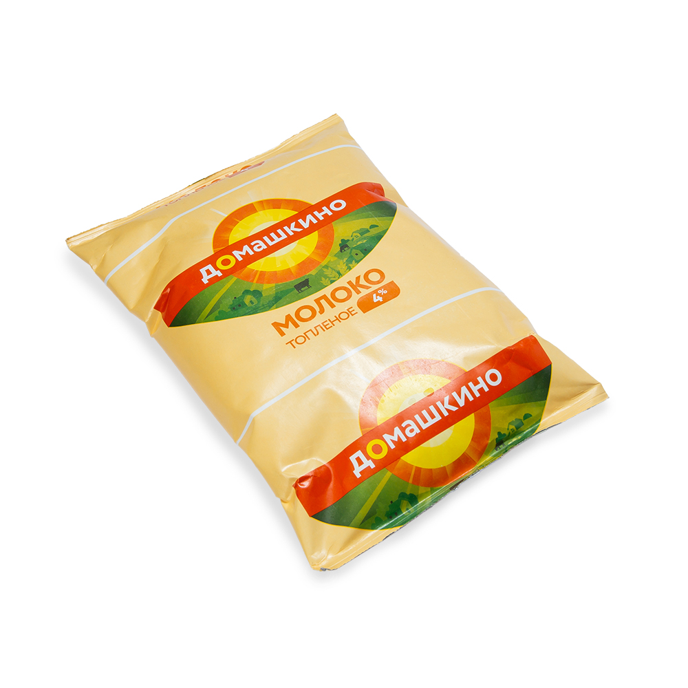 БЗМЖ МОЛОКО СЕЛО ДОМАШКИНО ТОПЛЕНОЕ 4 % ТФА 900МЛ