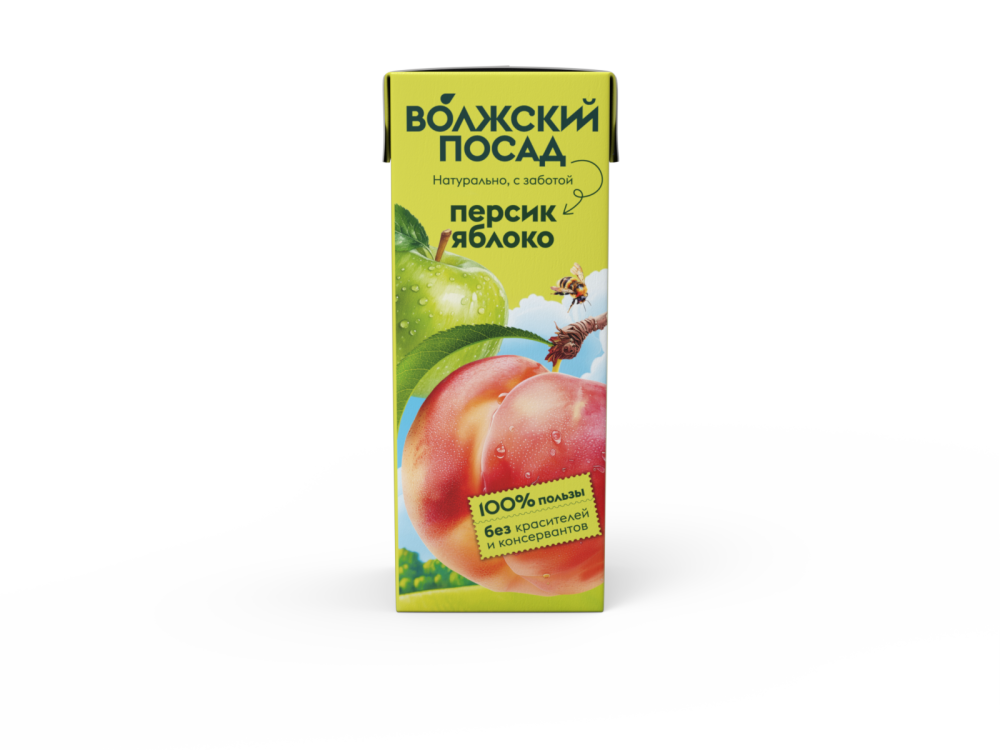 НЕКТАР ВОЛЖСКИЙ ПОСАД 0,2Л ЯБЛОКО/ПЕРСИК