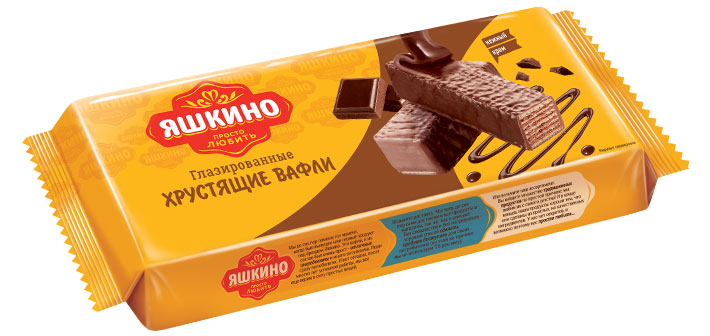 ВАФЛИ ГЛАЗИРОВАННЫЕ ЯШКИНО 200ГР
