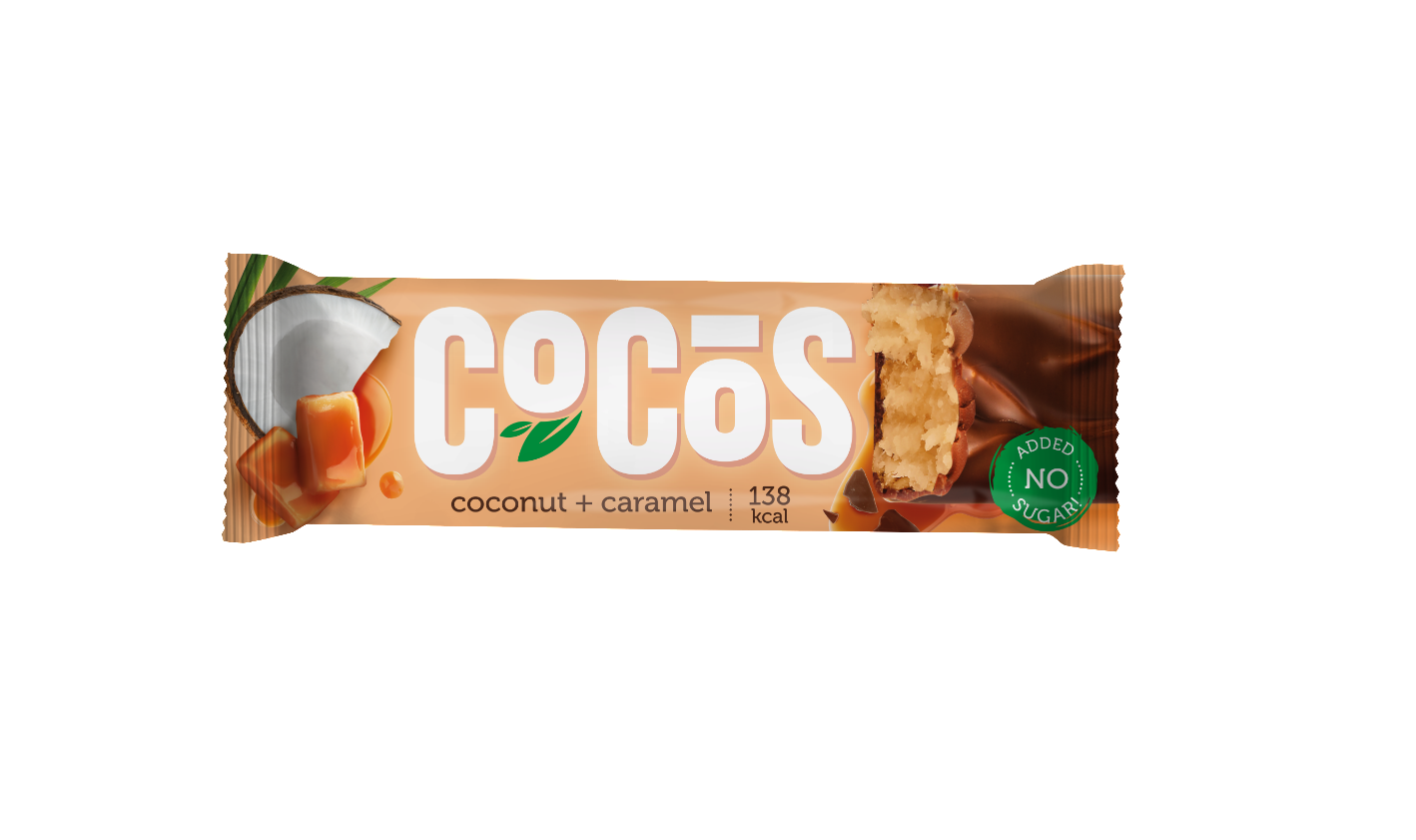 БАТОНЧИК ФИТНЕСШОК ГЛАЗИРОВАННЫЙ КОКОС/МОЛОЧНАЯ КАРАМЕЛЬ 35ГР