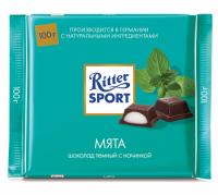 ШОКОЛАД РИТТЕР СПОРТ ТЕМ. С МЯТНОЙ НАЧИНКОЙ100ГР