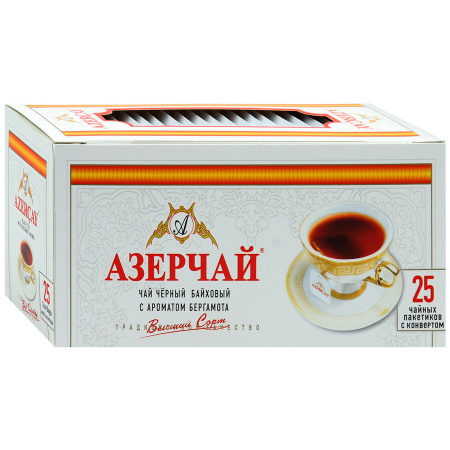 ЧАЙ АЗЕРЧАЙ БУКЕТ ЧЕРНЫЙ БЕРГАМОТ 25П*2ГР