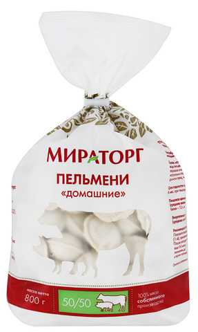ПЕЛЬМЕНИ ДОМАШНИЕ СВИНО-ГОВЯЖЬИ С/М МИРАТОРГ ПАКЕТ 700ГР