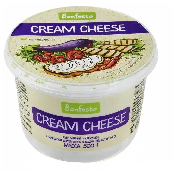 СЫР МЯГКИЙ КРЕМЧИЗ 70% 0,5КГ ТМ BONFESTO
