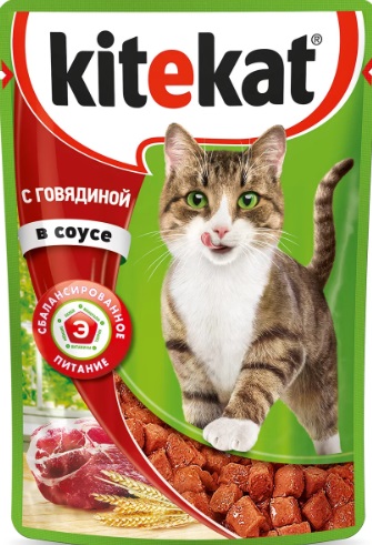 КОРМ КИТЕКЭТ ГОВЯДИНА В СОУСЕ ПАУЧ 85ГР