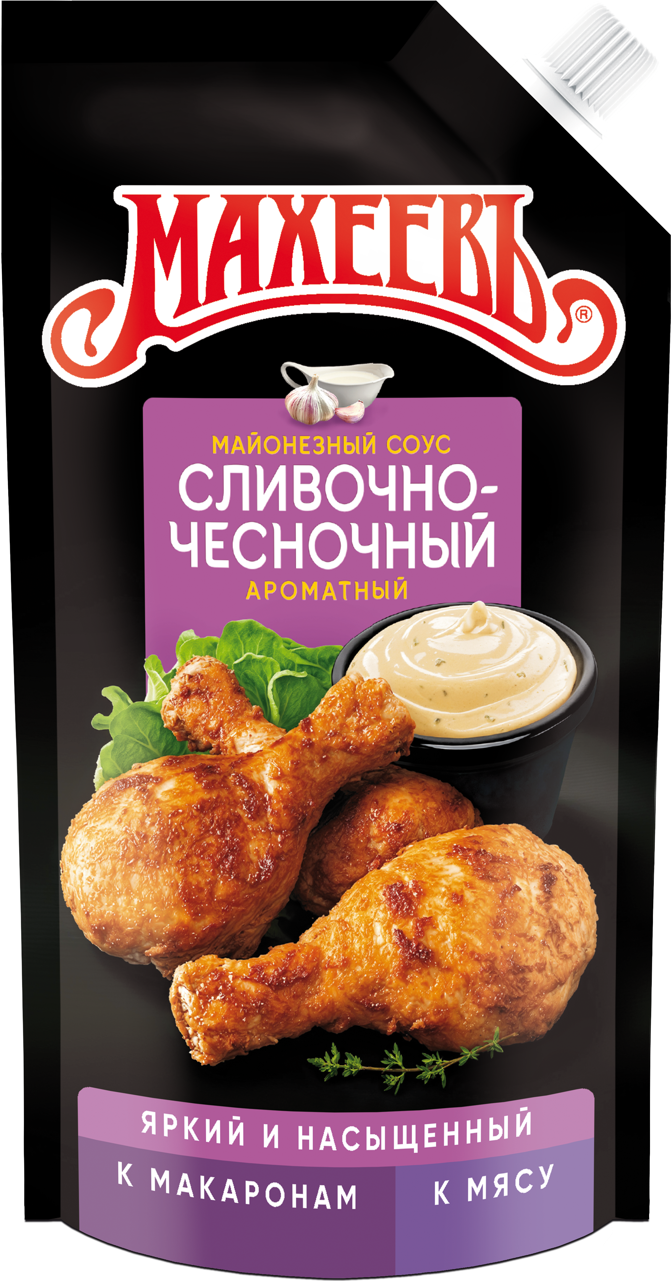 СОУС МАХЕЕВ МАЙОНЕЗНЫЙ СЛИВОЧНО/ЧЕСНОЧНЫЙ 25% 200МЛ ДПДЗ