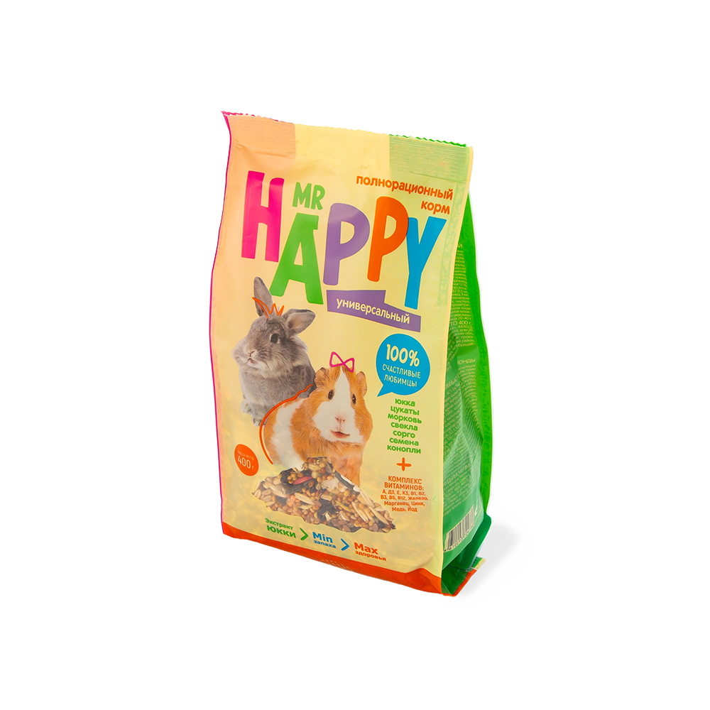 КОРМ MR HAPPY СУХОЙ УНИВЕРСАЛЬНЫЙ 400ГР