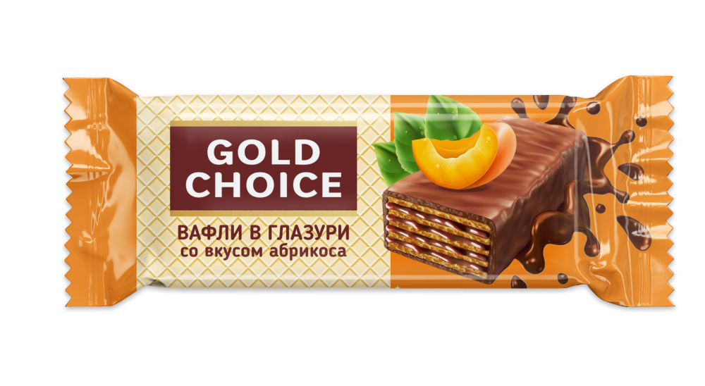 КОНФЕТЫ ВАФ ГОЛД ЧОЙС В ГЛАЗ.С КАКАО СО ВКУСОМ АБРИКОСА СЛАСТИ 500ГР