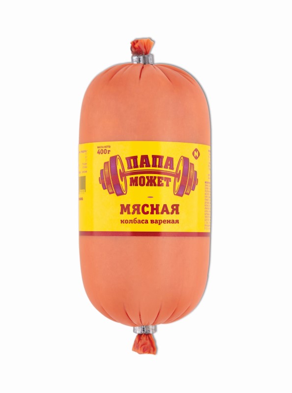 КОЛБАСА ВАРЕНАЯ МЯСНАЯ ПАПА МОЖЕТ 400ГР