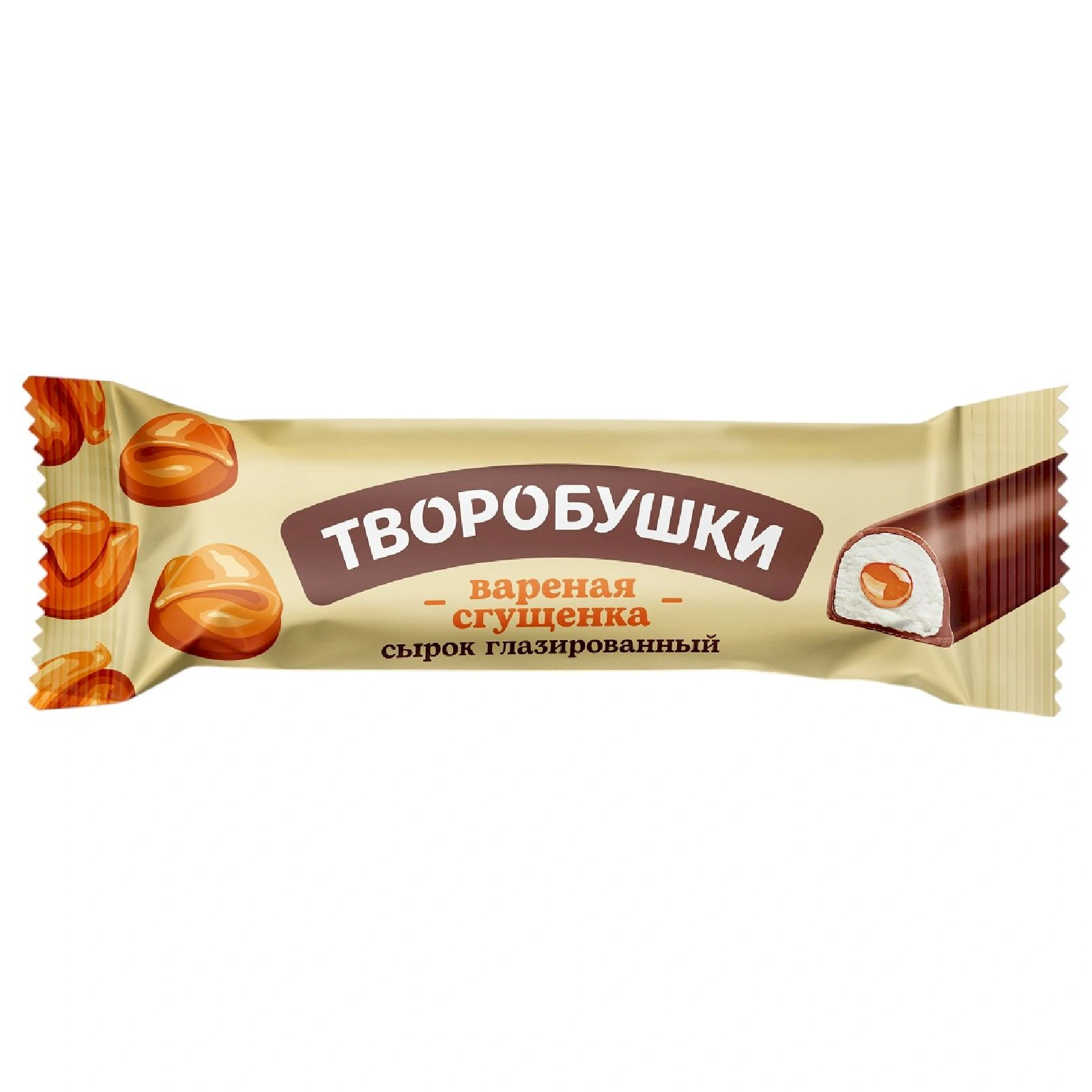 БЗМЖ СЫРОК ТВОРОЖНЫЙ ТВОРОБУШКИ ВАРЕНАЯ СГУЩЕНКА ГЛАЗИР 20% 40ГР