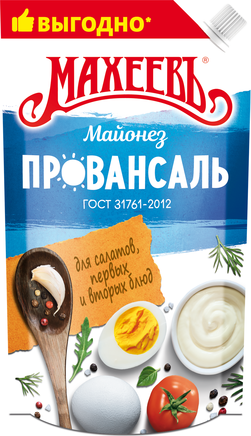 МАЙОНЕЗ МАХЕЕВ ПРОВАНСАЛЬ БЕЛЫЙ 50,5% Д/П 400МЛ