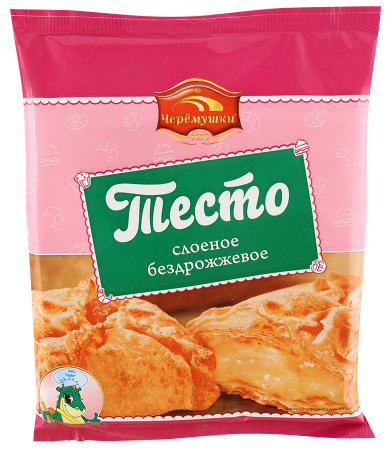 ТЕСТО СЛОЕНОЕ ДРОЖЖЕВОЕ ЧЕРЕМУШКИ 500ГР ПАК