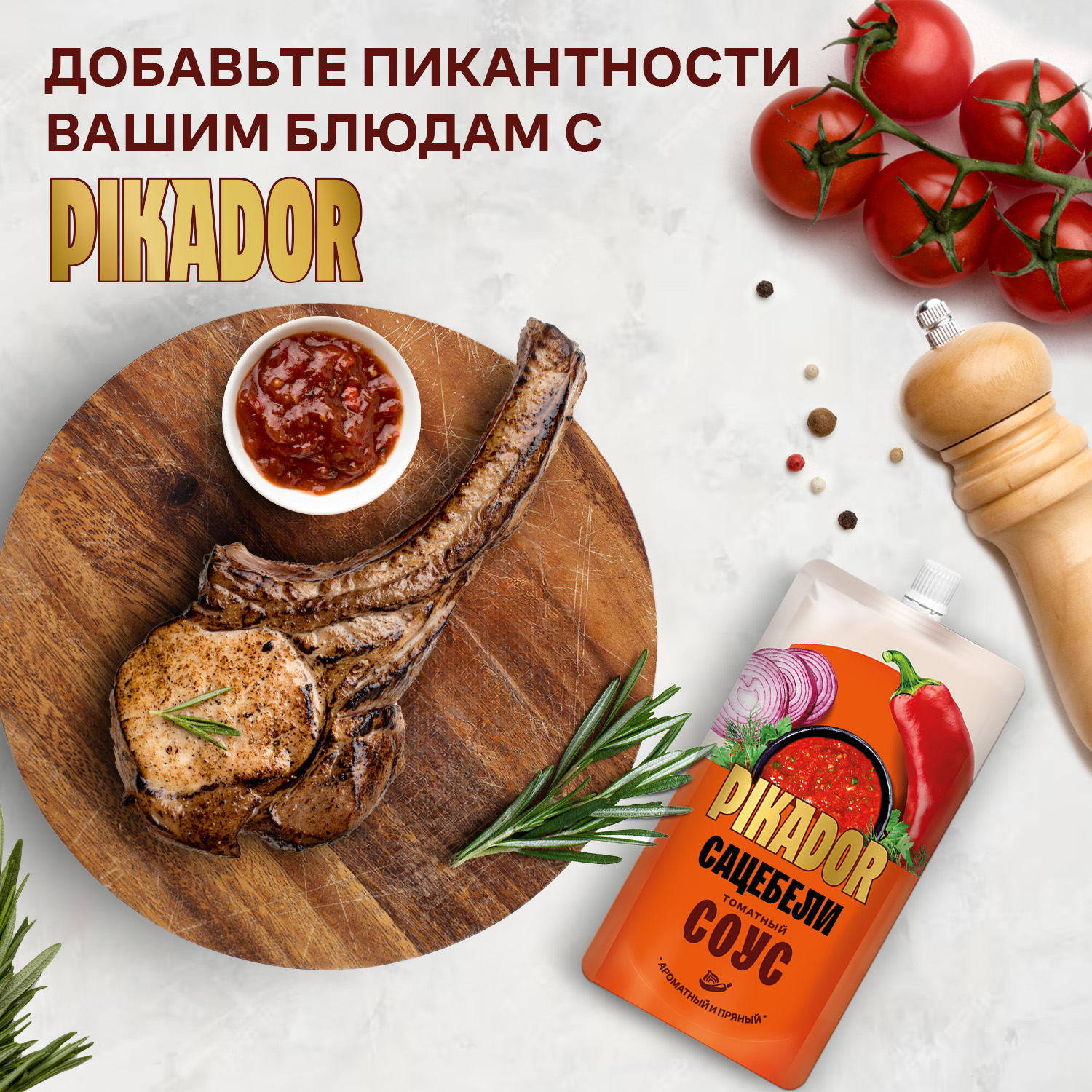 СОУС ПИКАДОР ТОМАТНЫЙ САЦЕБЕЛИ Д/П 200ГР