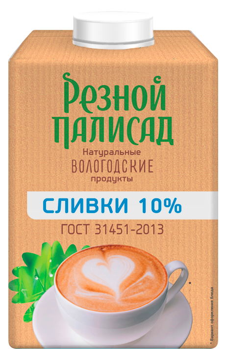 СЛИВКИ РЕЗНОЙ ПАЛИСАД 10% ТБА 500ГР