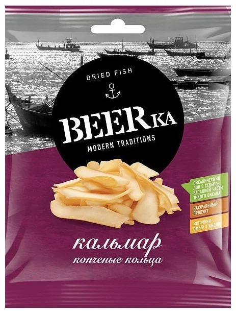 BEERKA ПЕРУАНСКИЙ КАЛЬМАР ФИЛЕ КОЛЬЦА КОПЧЕНЫЙ 38Г BEERKA ПЕРУАНСКИЙ КАЛЬМАР ФИЛЕ КОЛЬЦА КОПЧЕНЫЙ 38Г