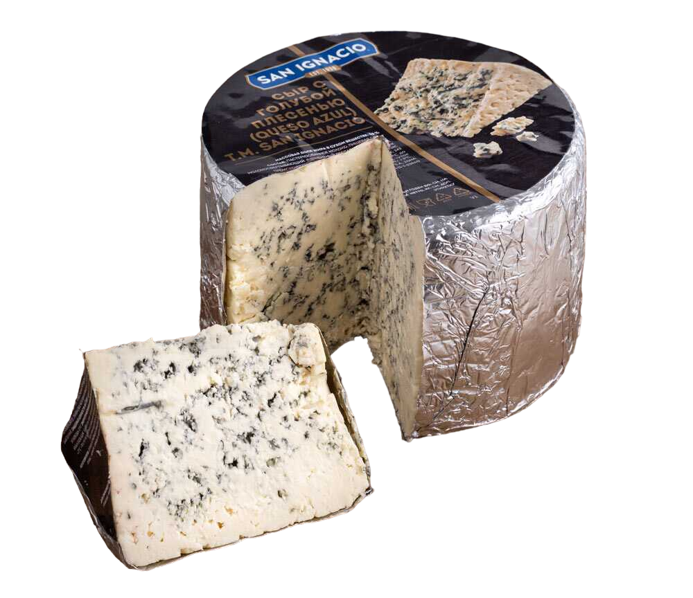 БЗМЖ СЫР SAN IGNAСIO С ГОЛУБОЙ ПЛЕСЕНЬЮ 56%, АРГЕНТИНА ВЕС