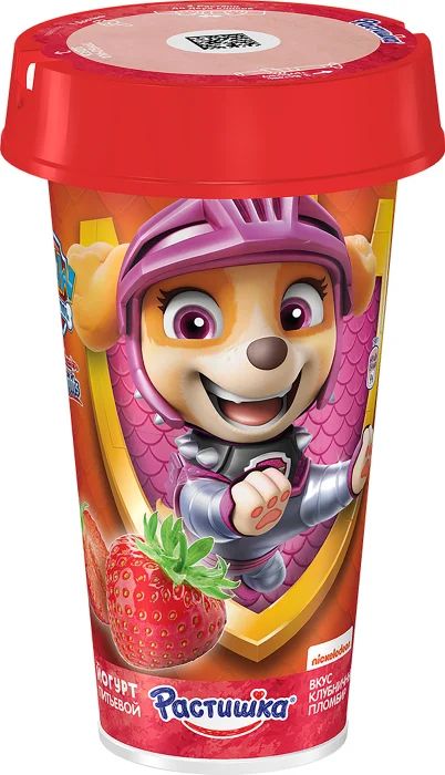 БЗМЖ ЙОГУРТ РАСТИШКА ПИТ КЛУБНИЧНЫЙ ПЛОМБИР 190ГР