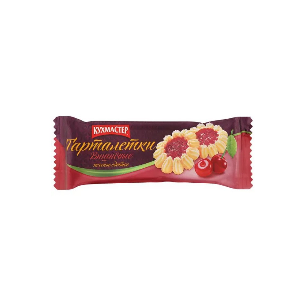 ПЕЧЕНЬЕ КУХМАСТЕР ТАРТАЛЕТКИ ВИШНЕВЫЕ  240ГР