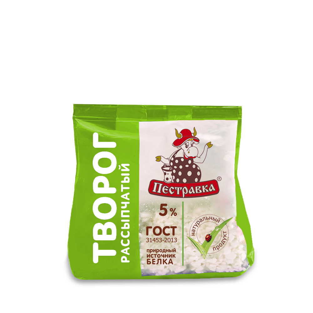 БЗМЖ ТВОРОГ ПЕСТРАВКА 5% 200ГР СТАБИЛОБЭГ