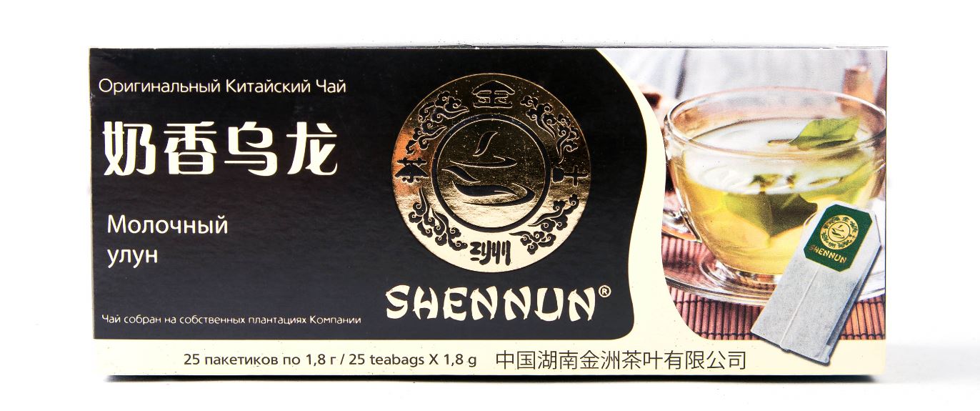 ЧАЙ ШЕННУН ЗЕЛЕНЫЙ МЕЛКОЛИСТОВОЙ С АРОМАТОМ МОЛОКА 25П*1,8ГР