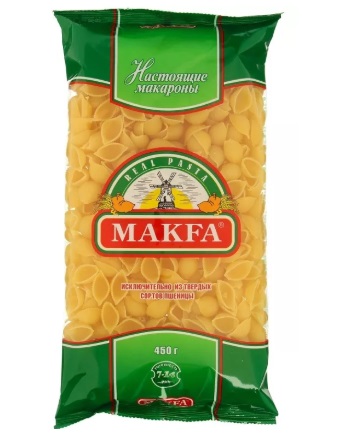МАКАРОНЫ МАКФА РАКУШКИ 450ГР МАКАРОНЫ МАКФА РАКУШКИ 450ГР