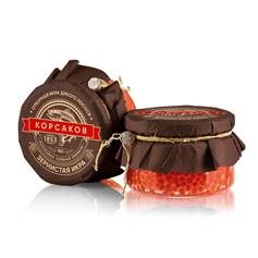 ИКРА ЛОСОСЕВАЯ ЗЕРНИСТАЯ ГОРБУША КОРСАКОВ 1853 180ГР С/Б