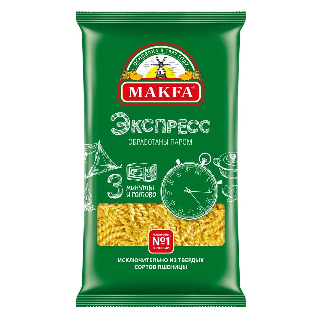 МАКАРОНЫ МАКФА СПИРАЛЬКИ ЭКСПРЕСС 400ГР