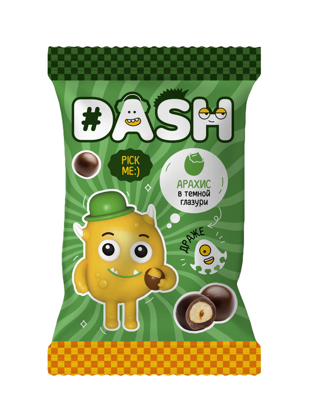 ДРАЖЕ ДАШ АРАХИС В ТЕМНОЙ ГЛАЗУРИ 50ГР
