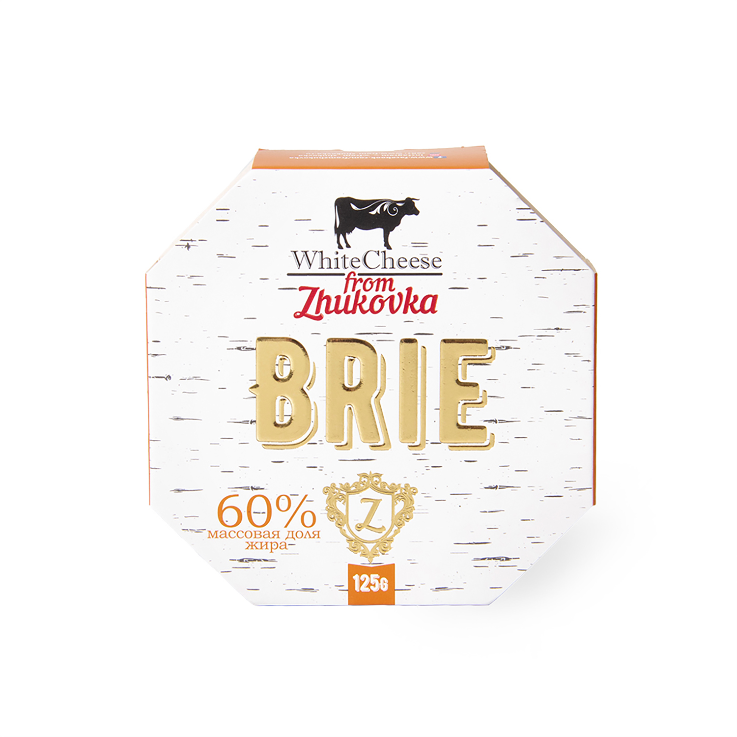БЗМЖ СЫР БРИ WHITE CHEESE FROM ZHUKOVKA 125 ГР 60%  БЕРЕСТА
